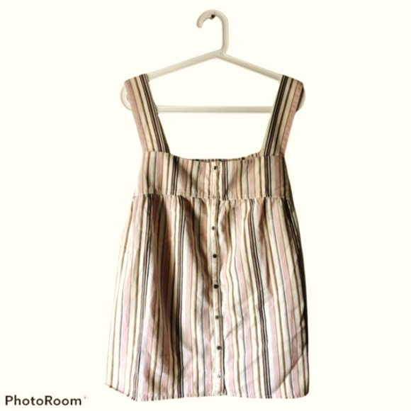 🌸Old Navy Sleeveless Button-Front Striped Top. Size 3X - Picture 3 of 14